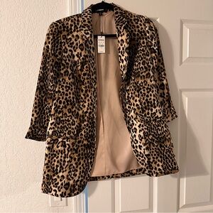 Express Leopard Blazer S NWT